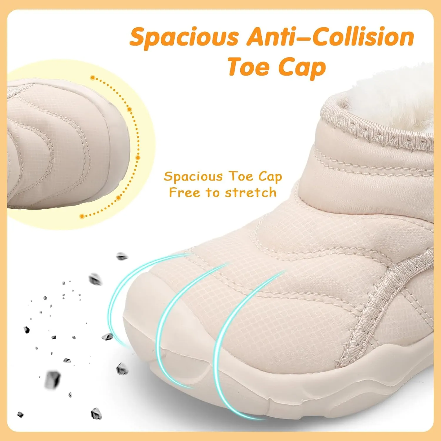 LeIsfIt Toddler Boots Girls Boys Winter Boots Cozy Fleece Snow Boots Indoor Outdoor Warm Shoes