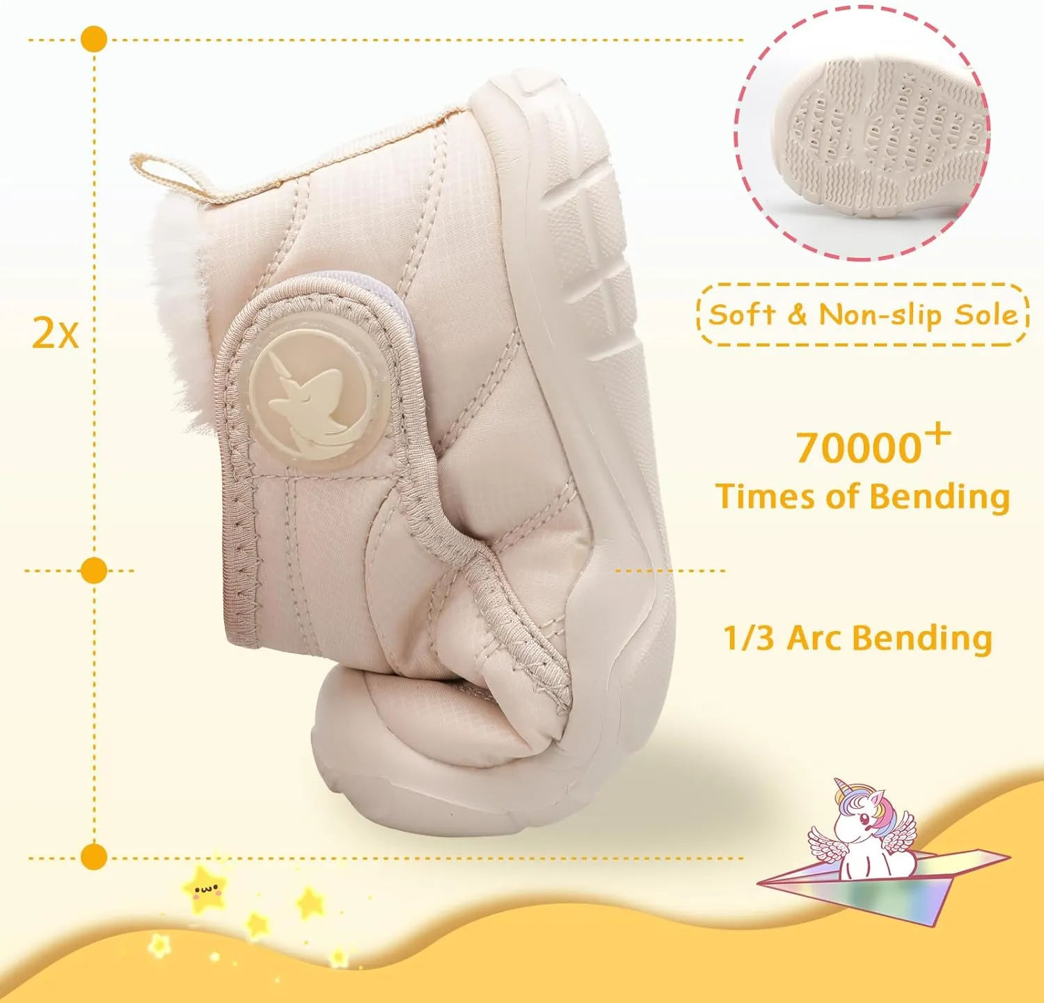 LeIsfIt Toddler Boots Girls Boys Winter Boots Cozy Fleece Snow Boots Indoor Outdoor Warm Shoes