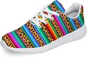 Leopard Cheetah Print Shoes Woman Tennis Shoes Athletic Running Shoes Soft Lightweight Walking Sneakers Gifts for Ladies Girls