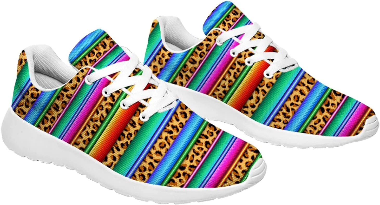 Leopard Cheetah Print Shoes Woman Tennis Shoes Athletic Running Shoes Soft Lightweight Walking Sneakers Gifts for Ladies Girls