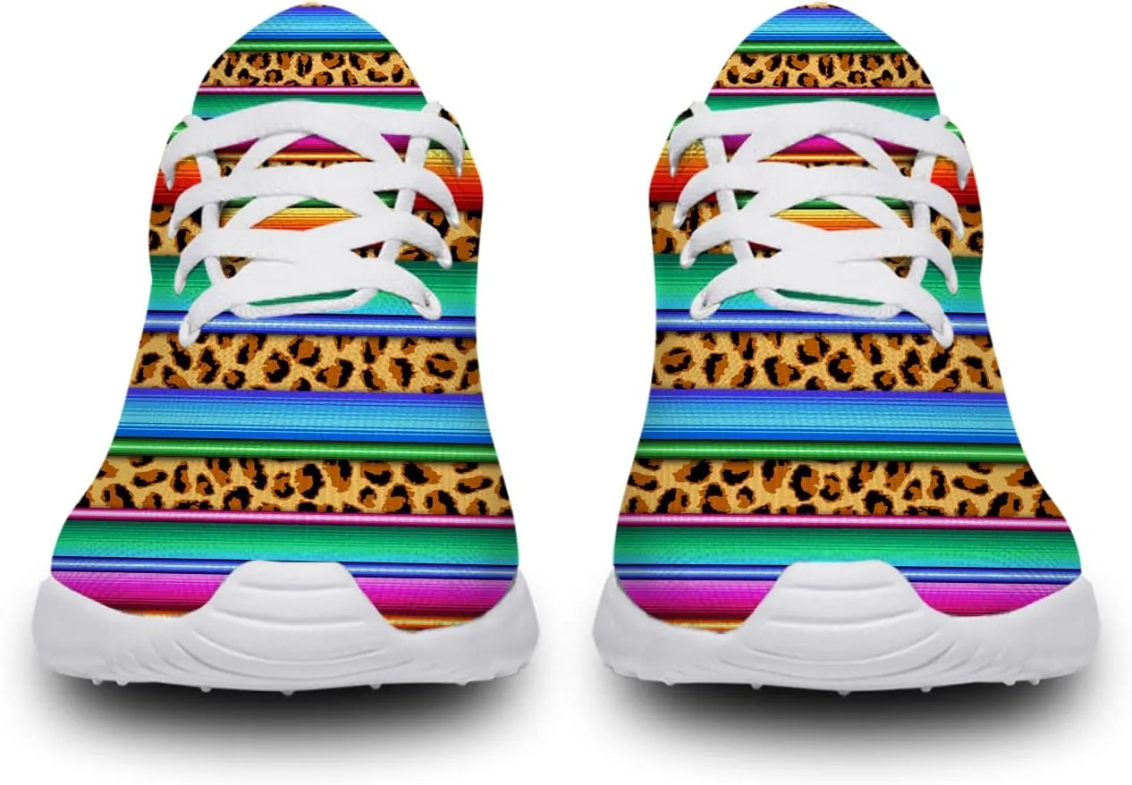 Leopard Cheetah Print Shoes Woman Tennis Shoes Athletic Running Shoes Soft Lightweight Walking Sneakers Gifts for Ladies Girls