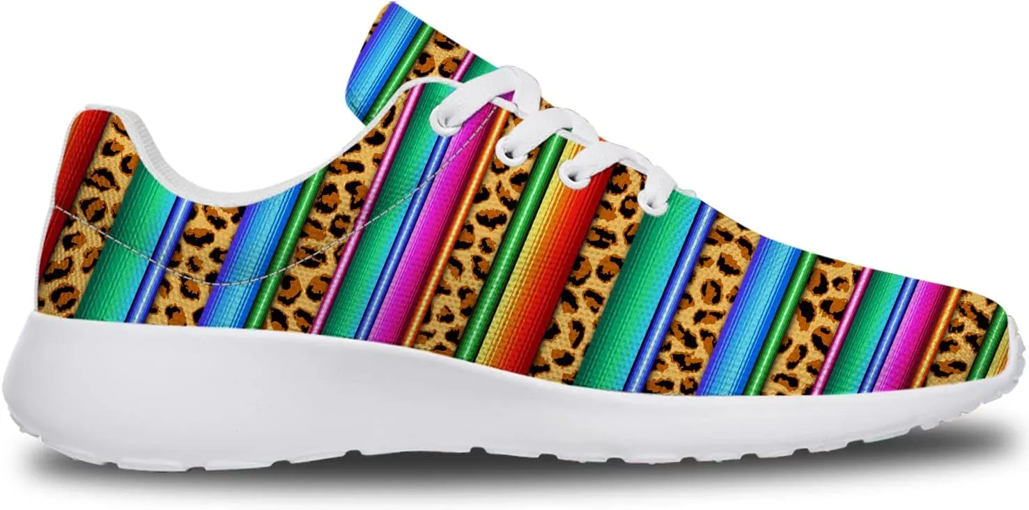 Leopard Cheetah Print Shoes Woman Tennis Shoes Athletic Running Shoes Soft Lightweight Walking Sneakers Gifts for Ladies Girls