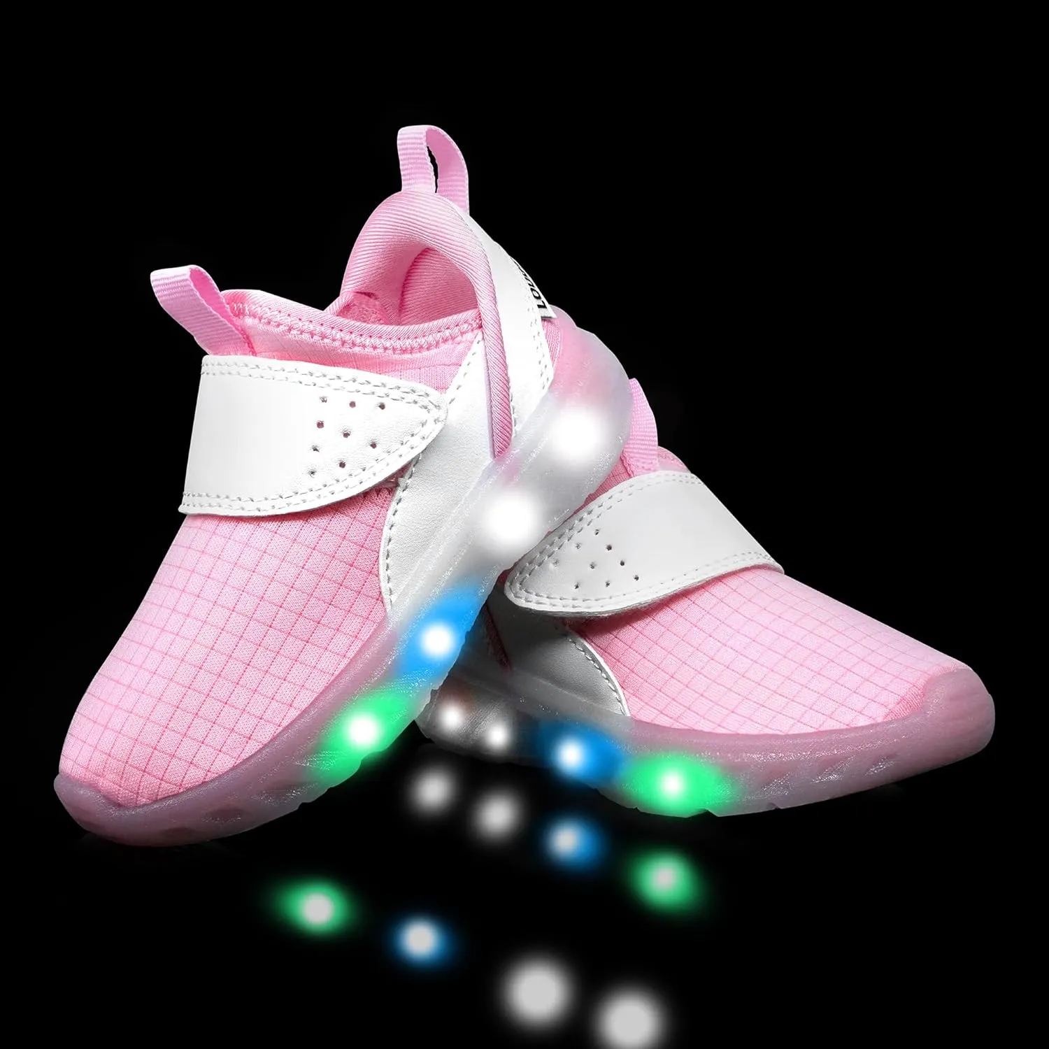 LOUGSIN Boys Girls Light Up Shoes Lightweight Breathable Comfort Tennis Zyteo Walking Running Sneakers for Toddler Little Kids