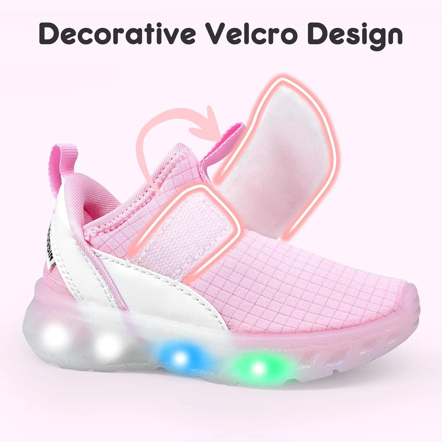 LOUGSIN Boys Girls Light Up Shoes Lightweight Breathable Comfort Tennis Zyteo Walking Running Sneakers for Toddler Little Kids