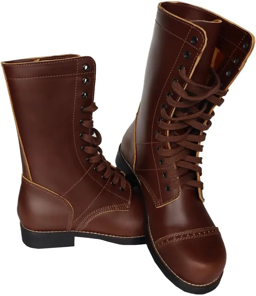 M1942 Long Boots Men's Paratroops Boots Cowhide Land Outdoor Shoes Boots Replica WW2 US