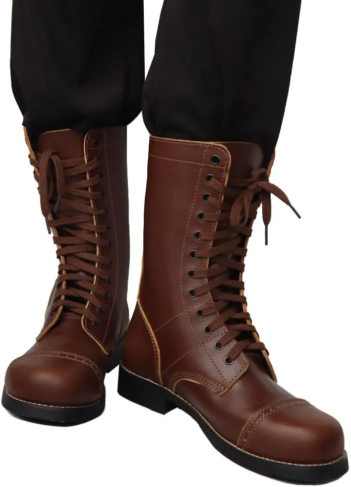 M1942 Long Boots Men's Paratroops Boots Cowhide Land Outdoor Shoes Boots Replica WW2 US