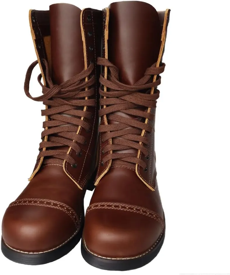 M1942 Long Boots Men's Paratroops Boots Cowhide Land Outdoor Shoes Boots Replica WW2 US