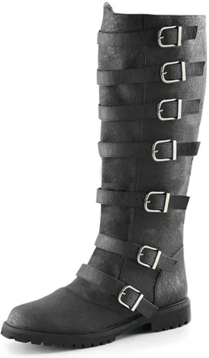 Medieval Pirate Boots Men's Renaissance Boots Halloween PU Leather Costume Boot Gothic Cosplay Shoes