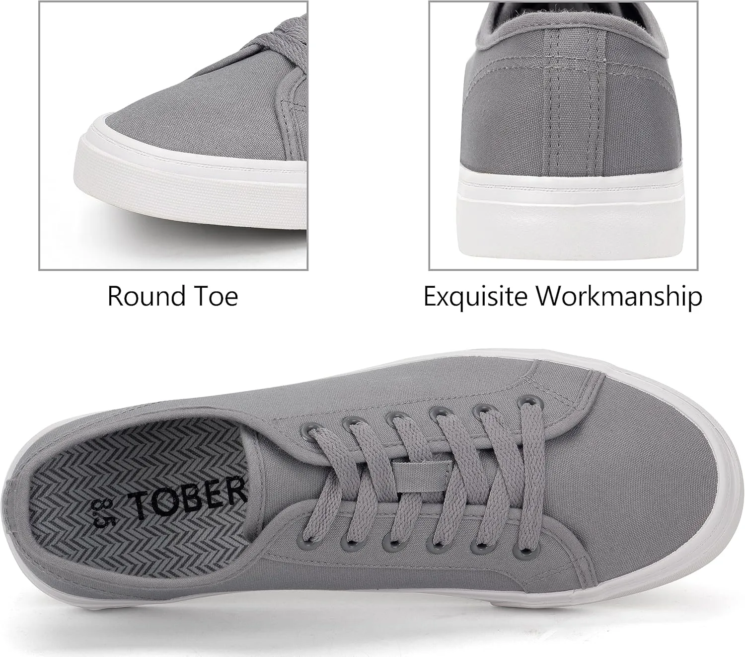 Men's Black Classic Low Top Shoes Canvas Fashion Sneaker with Soft Insole Causal Dress Shoes for Men Comfortable Walking Shoes
