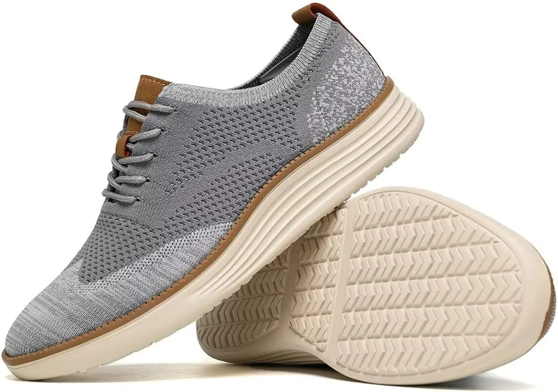Mens Casual Dress Shoes Fashion Walking Sneakers Mesh Business Oxfords Work Lightweight Soft Sole Zapatos