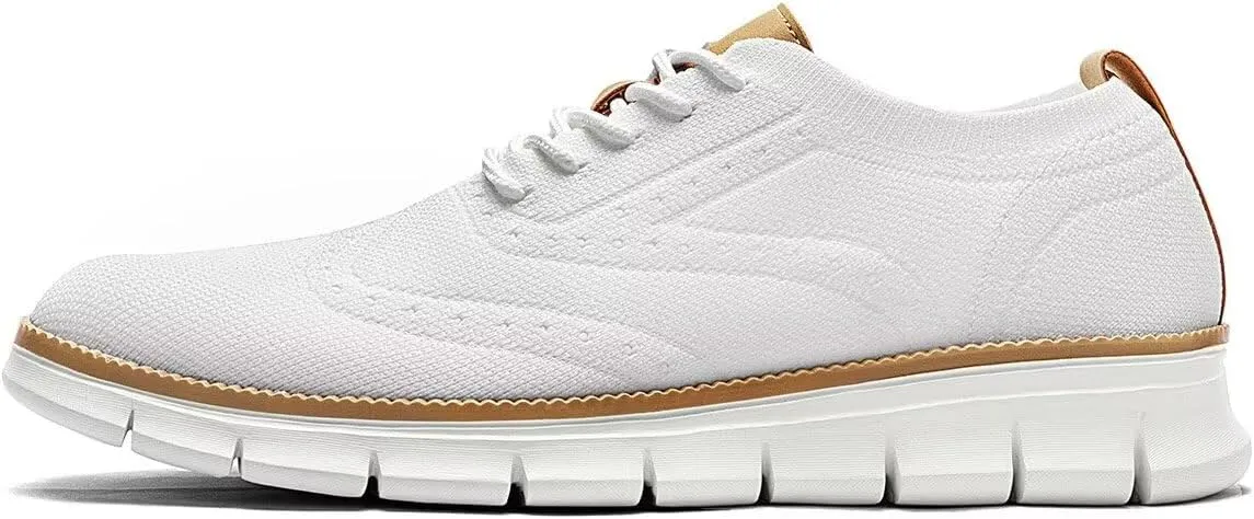 Men's Casual Fashion Sneakers Dress Oxfords Business Walking Shoes Mesh Work Comfortable Lightweight Soft Sole