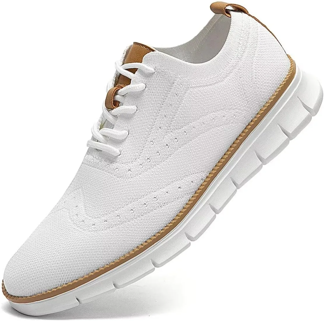 Men's Casual Fashion Sneakers Dress Oxfords Business Walking Shoes Mesh Work Comfortable Lightweight Soft Sole