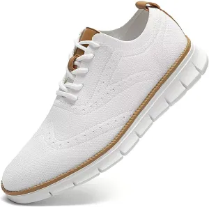 Men's Casual Fashion Sneakers Dress Oxfords Business Walking Shoes Mesh Work Comfortable Lightweight Soft Sole
