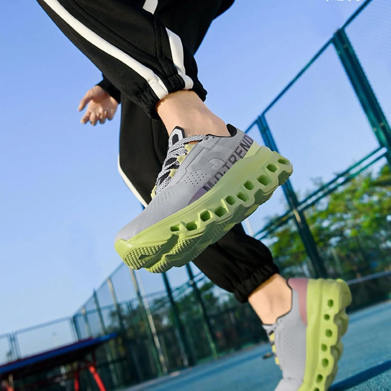 Men's Fashion Sneakers Breathable Mesh Running Shoes Cushioned Athletic Sneakers Non Slip Soft Sole Casual Athletic Walking Shoes