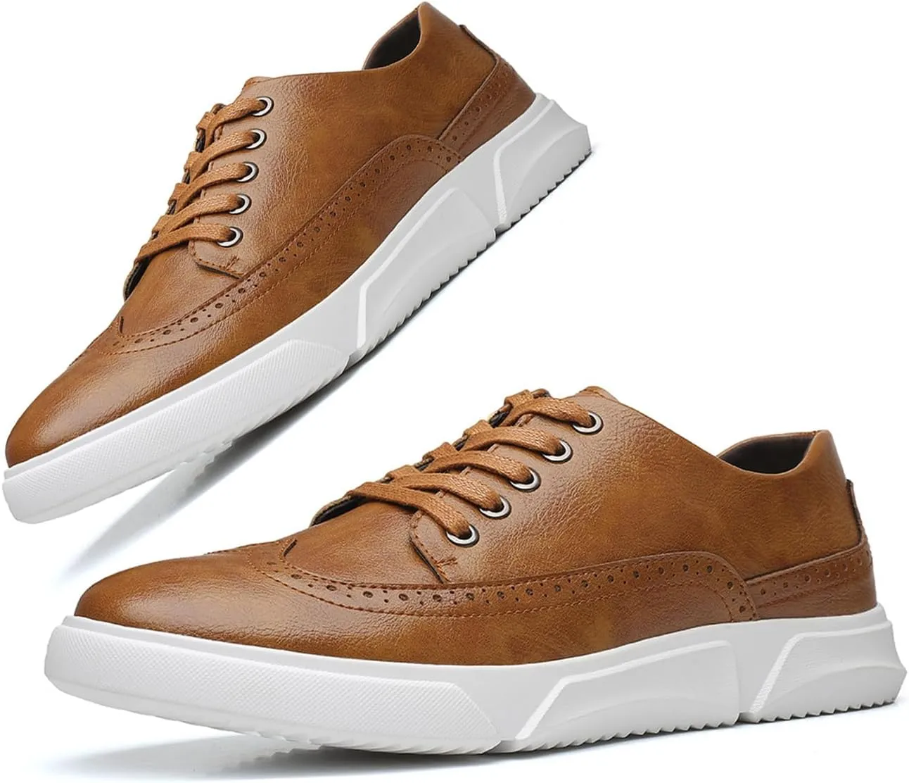 Men's Fashion Sneakers Classic Casual Shoes for Men Stylish Soft Men Dress Sneakers Wingtip Brogue Shoes