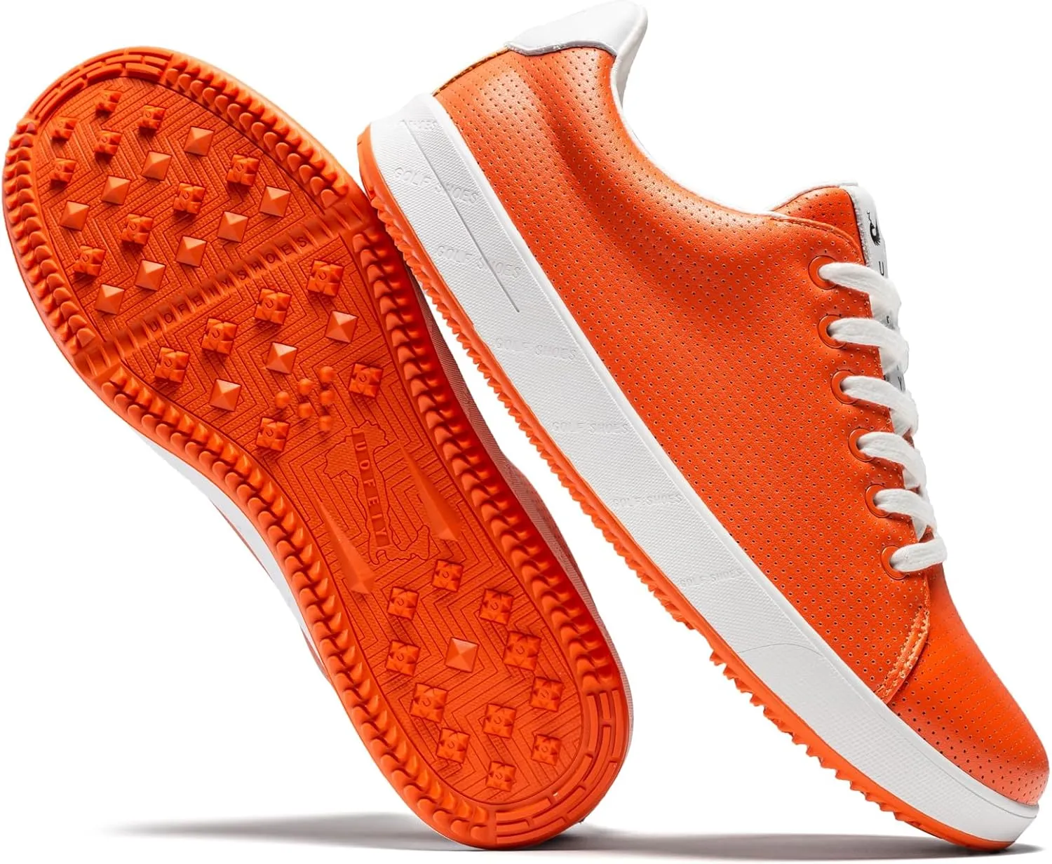 Men's Golf Shoes Professional Spikeless Leather Sneakers Non Slip Low Top Lightweight Comfort Travel Walking Shoes