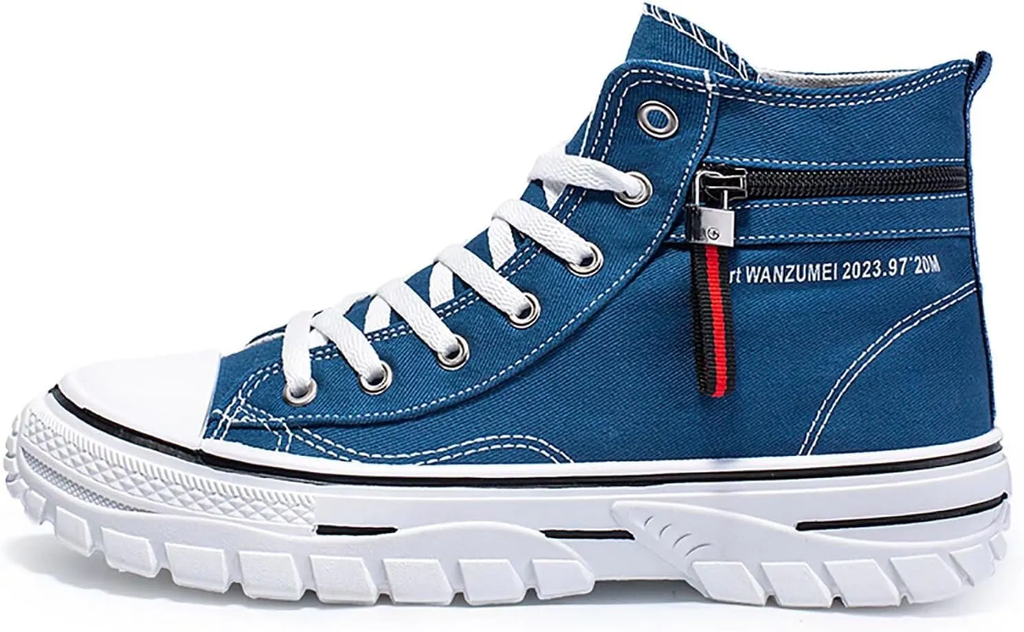 Men's High Top Canvas Shoes Walking Shoes for Men Comfort Fashion Casual Skate Sneakers with Soft Out-Sole