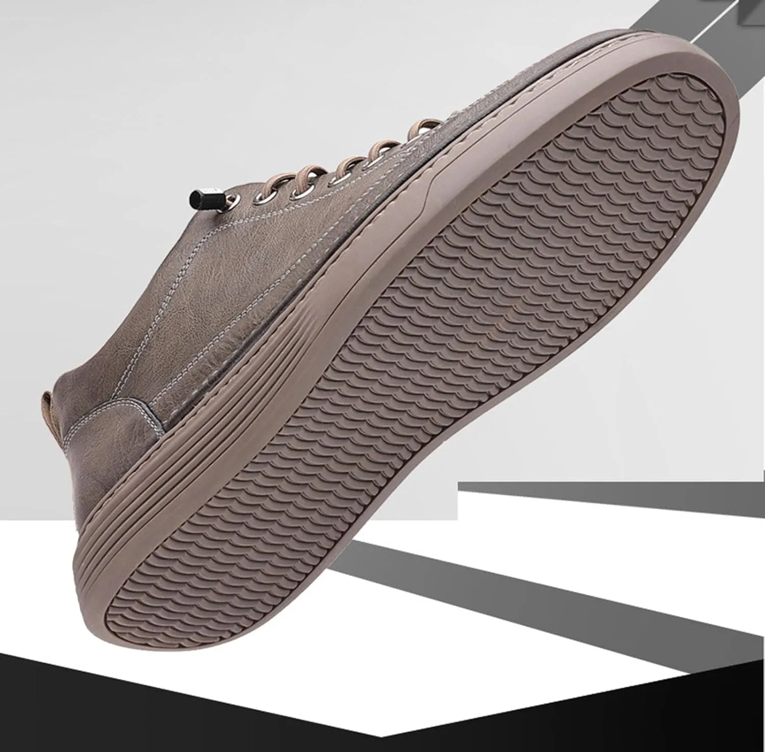 Men's Leather Business Low Top Sneakers,Retro Fashion Breathable Soft Sole Dress Shoes,Stylish Casual Oxford Sneakers.