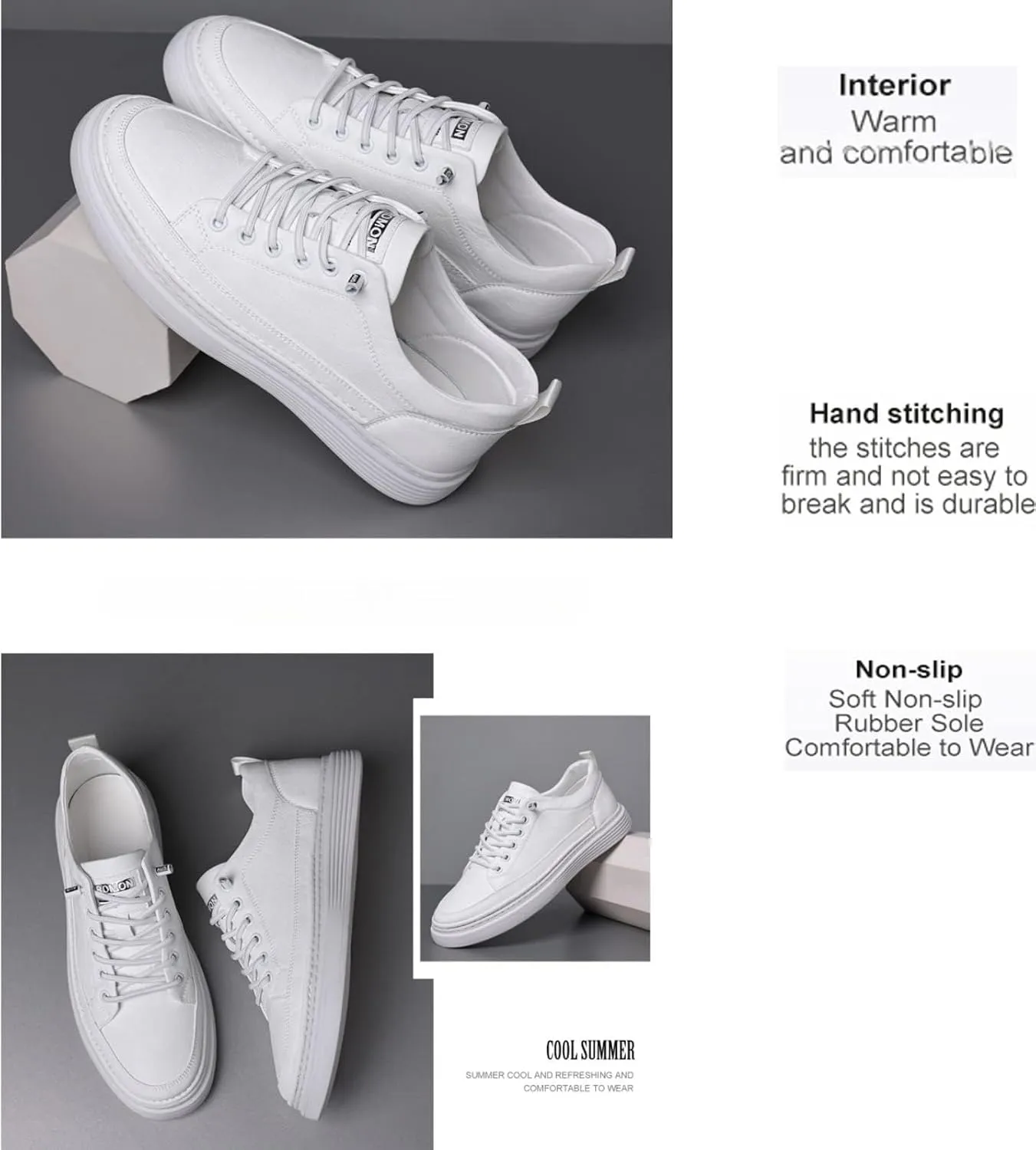 Men's Leather Business Low Top Sneakers,Retro Fashion Breathable Soft Sole Dress Shoes,Stylish Casual Oxford Sneakers.