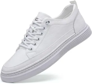Men's Leather Business Low Top Sneakers,Retro Fashion Breathable Soft Sole Dress Shoes,Stylish Casual Oxford Sneakers.