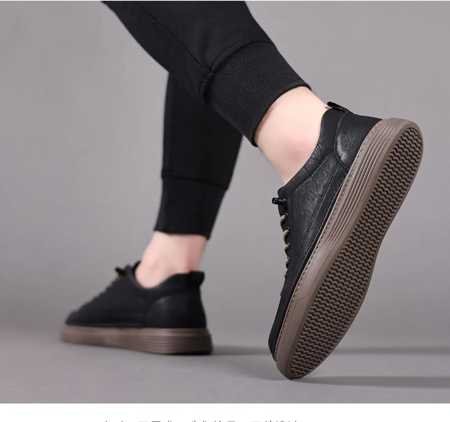Men's Leather Business Low Top Sneakers,Retro Fashion Breathable Soft Sole Dress Shoes,Stylish Casual Oxford Sneakers.