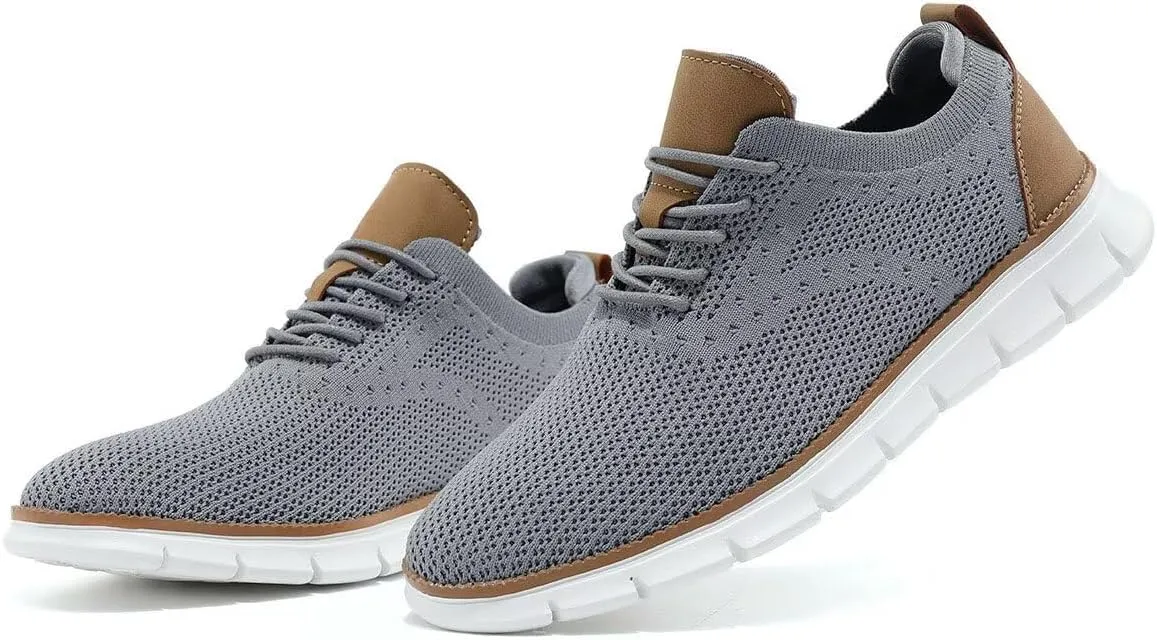 Men's Oxfords Business Shoes Fashion Mesh Casual Dress Walking Sneakers Comfortable Lightweight Soft Sole