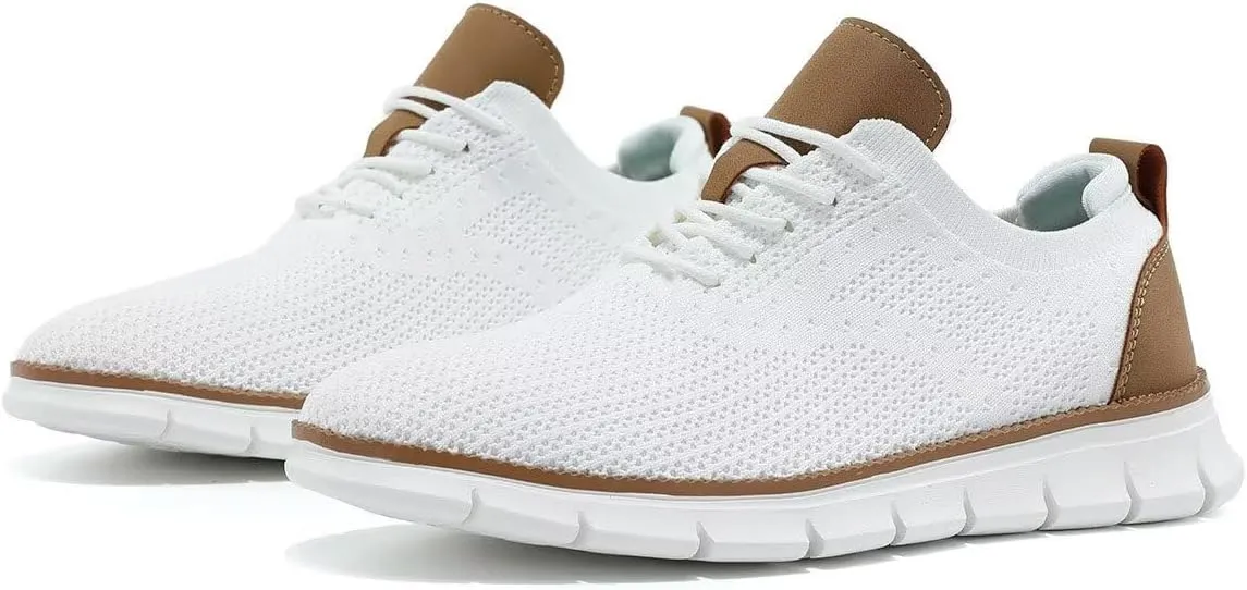 Men's Oxfords Business Shoes Fashion Mesh Casual Dress Walking Sneakers Comfortable Lightweight Soft Sole