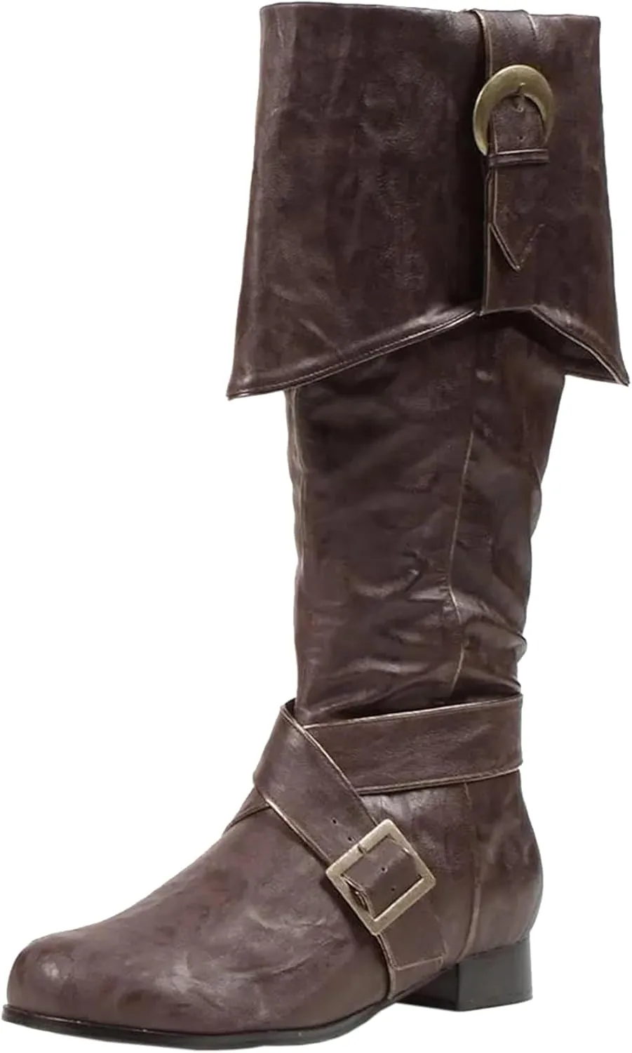 Mens Renaissance Boots Medieval Pirate Boots Halloween PU Leather Costume Boot Gothic Cosplay Shoes