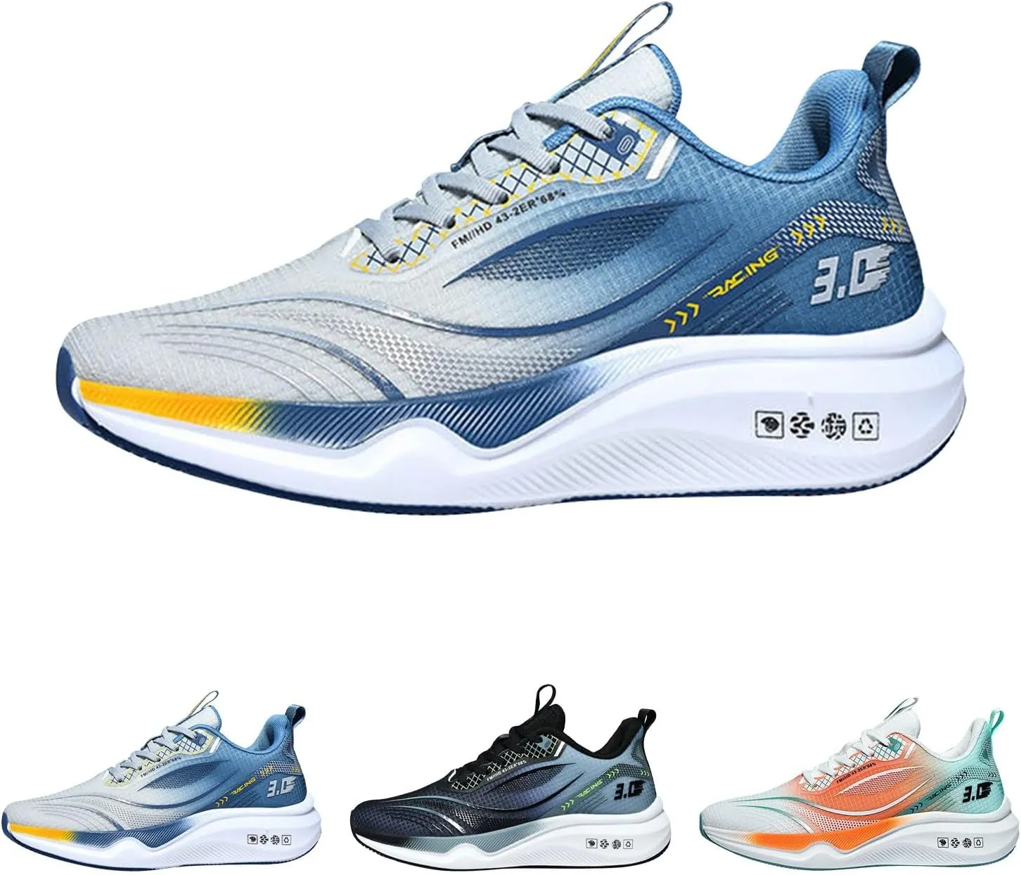 Men's Road-Running-Shoes Walking Fashion Athletic Sneakers Mesh Working Gym Comfort Lightweight Soft Sole Shoes