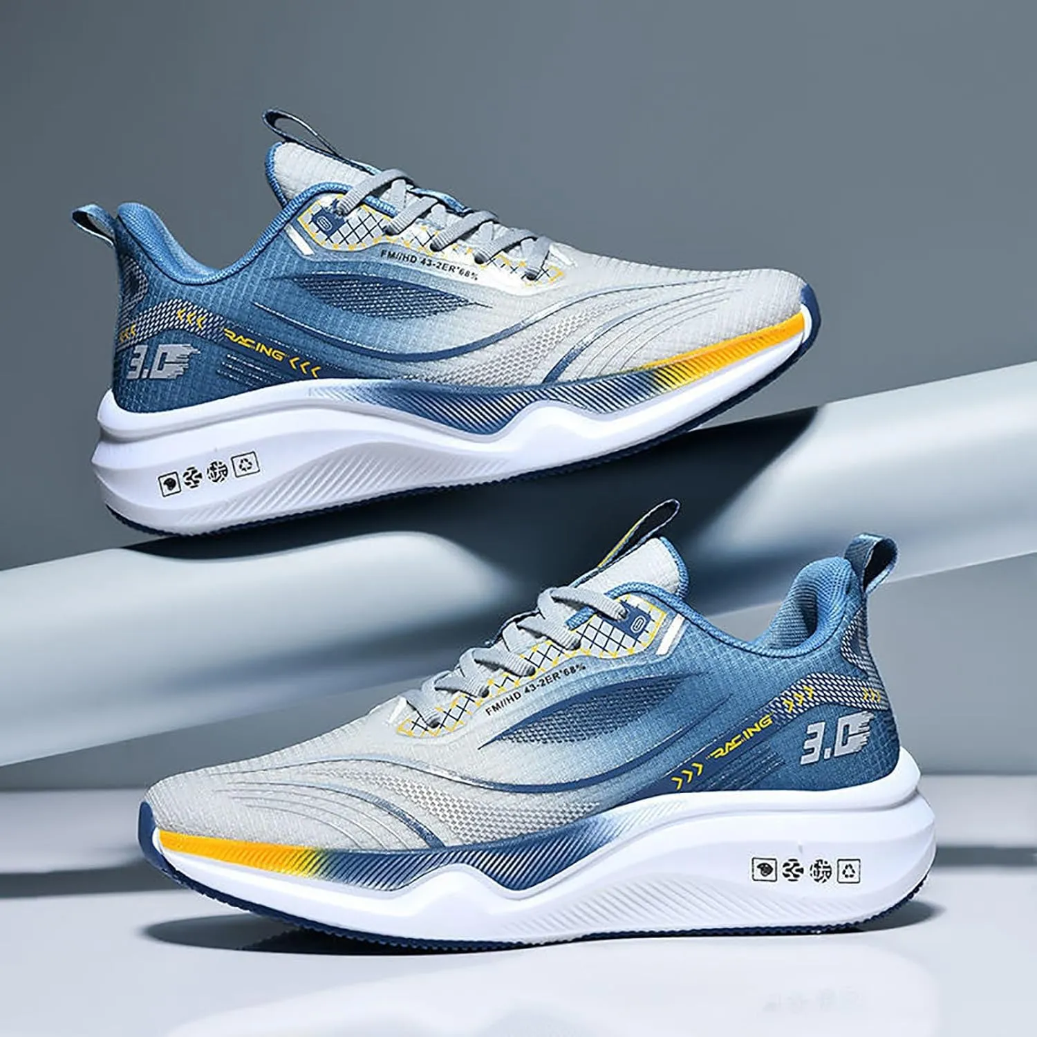 Men's Road-Running-Shoes Walking Fashion Athletic Sneakers Mesh Working Gym Comfort Lightweight Soft Sole Shoes