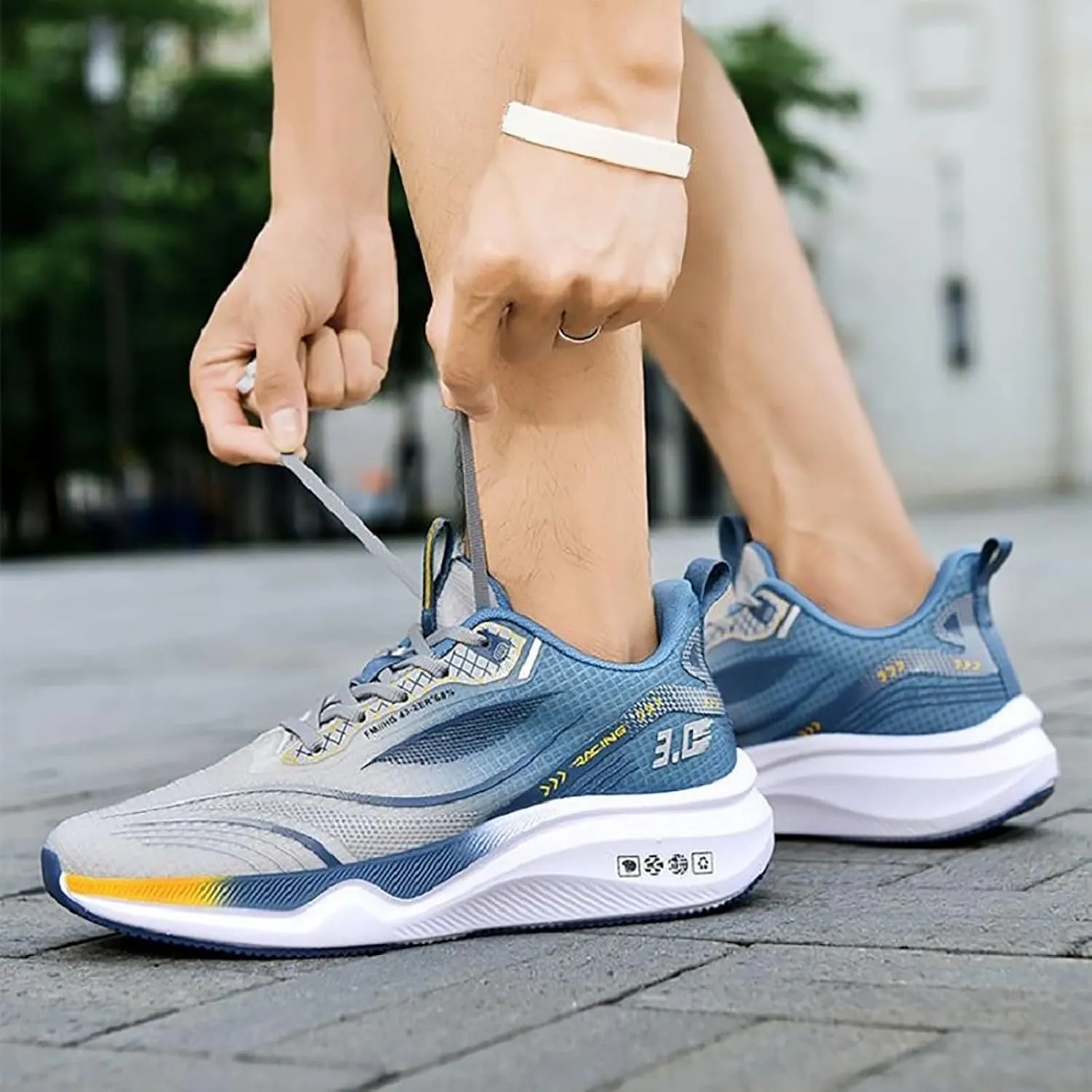 Men's Road-Running-Shoes Walking Fashion Athletic Sneakers Mesh Working Gym Comfort Lightweight Soft Sole Shoes