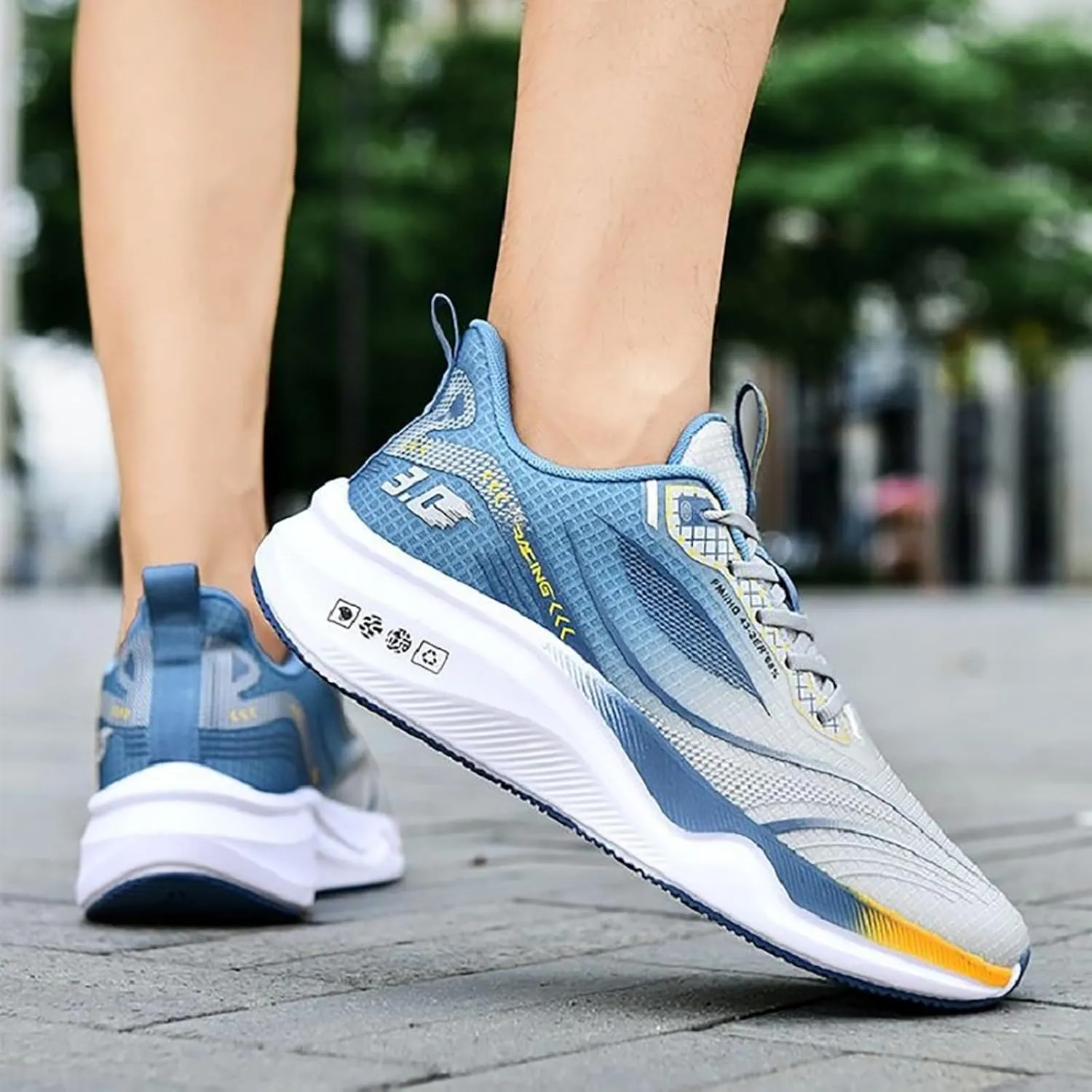 Men's Road-Running-Shoes Walking Fashion Athletic Sneakers Mesh Working Gym Comfort Lightweight Soft Sole Shoes
