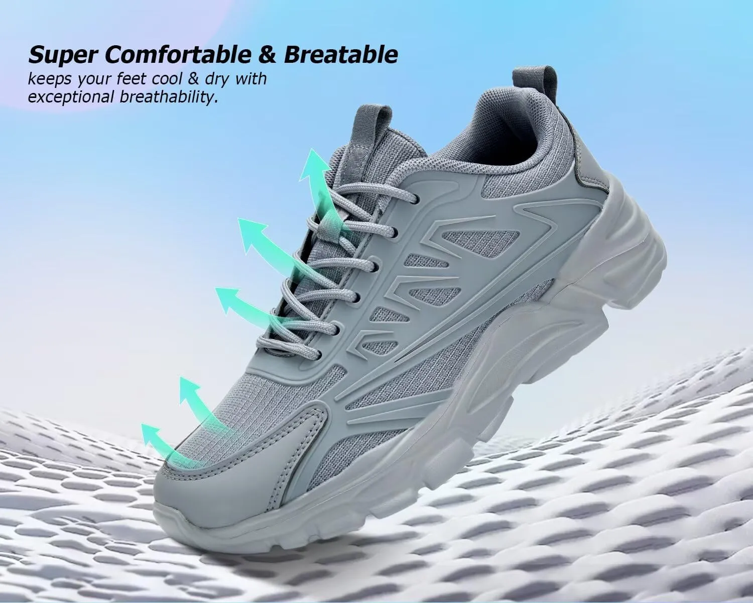 Men's Road-Running-Shoes Walking Shoes Fashion Athletic Sneakers Working Gym Comfort Lightweight Mesh Shoes.
