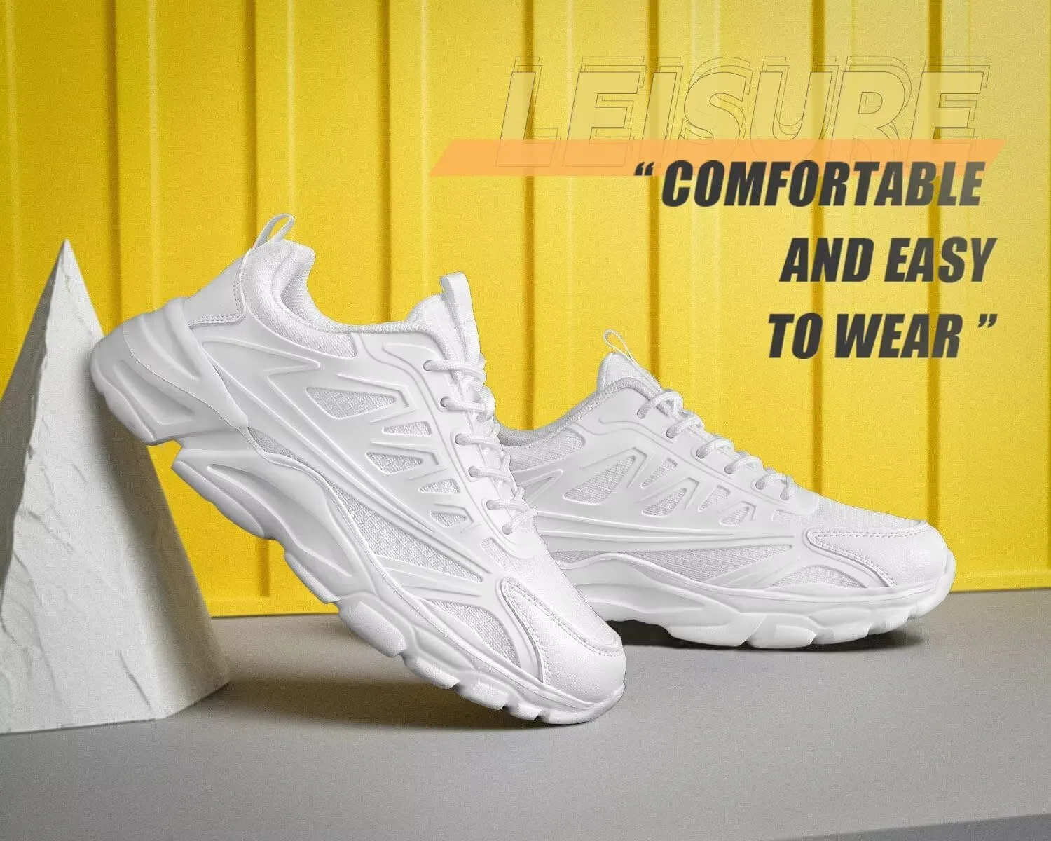 Men's Road-Running-Shoes Walking Shoes Fashion Athletic Sneakers Working Gym Comfort Lightweight Mesh Shoes.