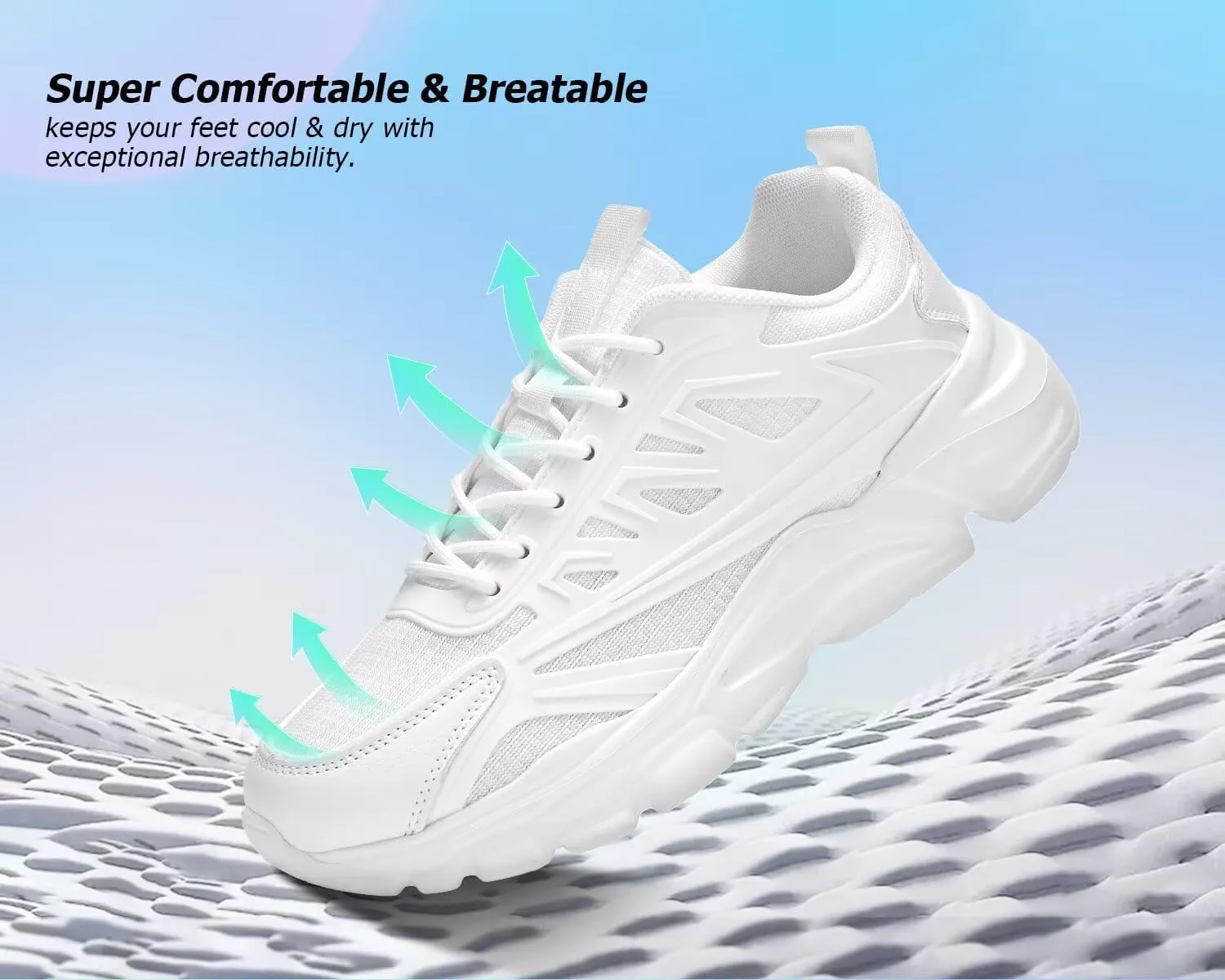Men's Road-Running-Shoes Walking Shoes Fashion Athletic Sneakers Working Gym Comfort Lightweight Mesh Shoes.