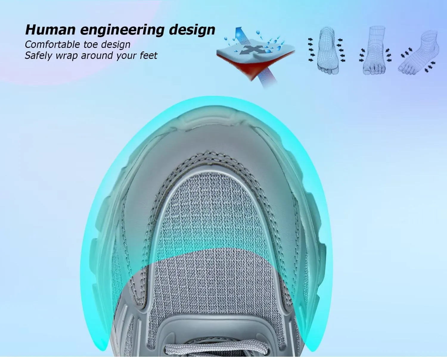 Men's Road-Running-Shoes Walking Shoes Fashion Athletic Sneakers Working Gym Comfort Lightweight Mesh Shoes.