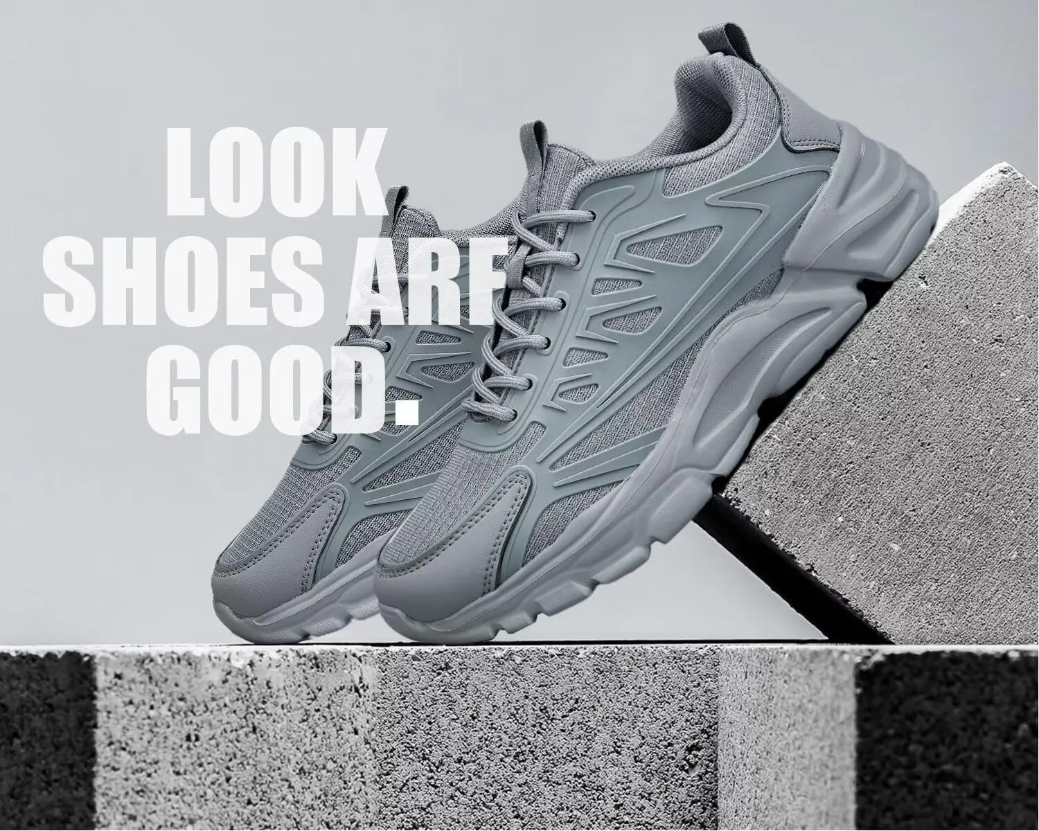 Men's Road-Running-Shoes Walking Shoes Fashion Athletic Sneakers Working Gym Comfort Lightweight Mesh Shoes.