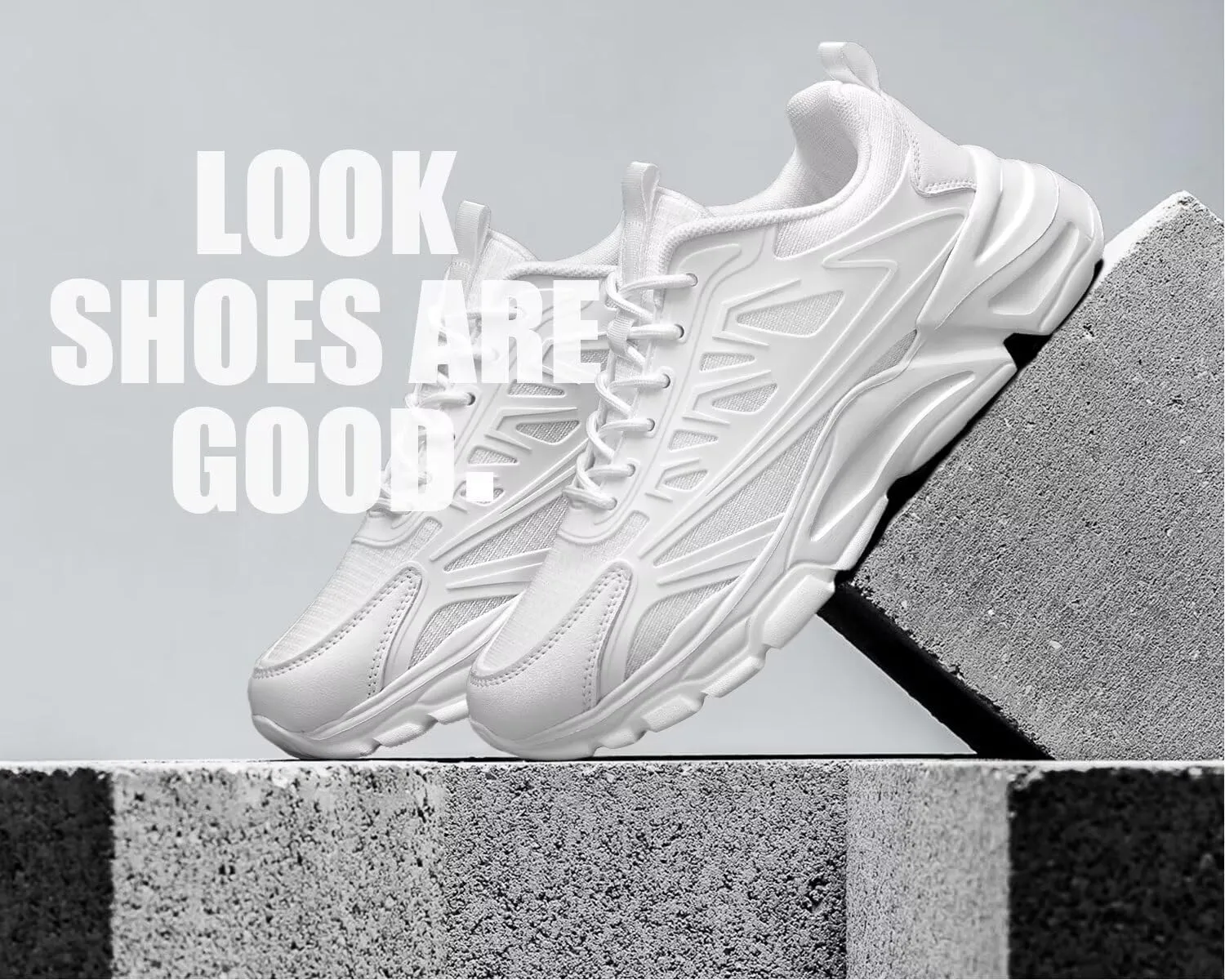 Men's Road-Running-Shoes Walking Shoes Fashion Athletic Sneakers Working Gym Comfort Lightweight Mesh Shoes.