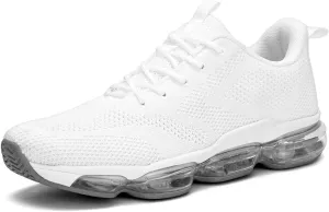 Mens Running Shoes Air Low Top Comfort Walking Lace Up Sneakers Breathable Fashion Tennis Sport Gym Fitness Cross Trainers