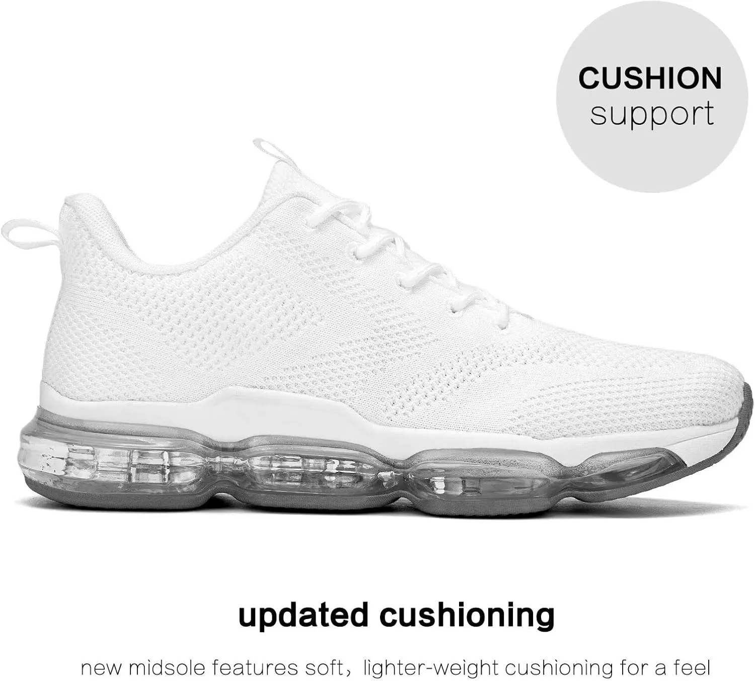 Mens Running Shoes Air Low Top Comfort Walking Lace Up Sneakers Breathable Fashion Tennis Sport Gym Fitness Cross Trainers