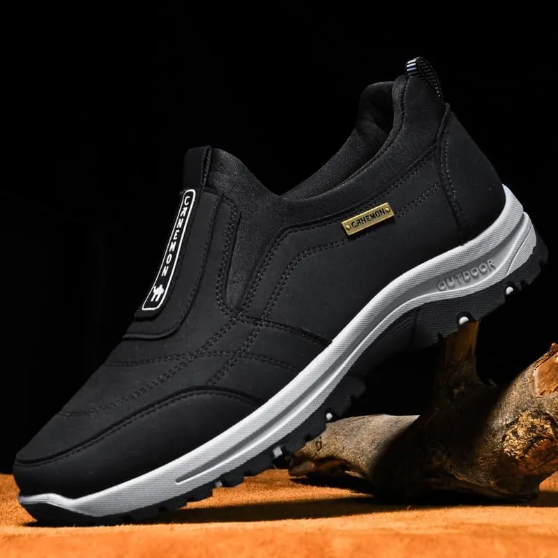 Men's Slip-On Walking Shoes, Lightweight Comfort Breathable Loafers Non-Slip Hiking Shoes