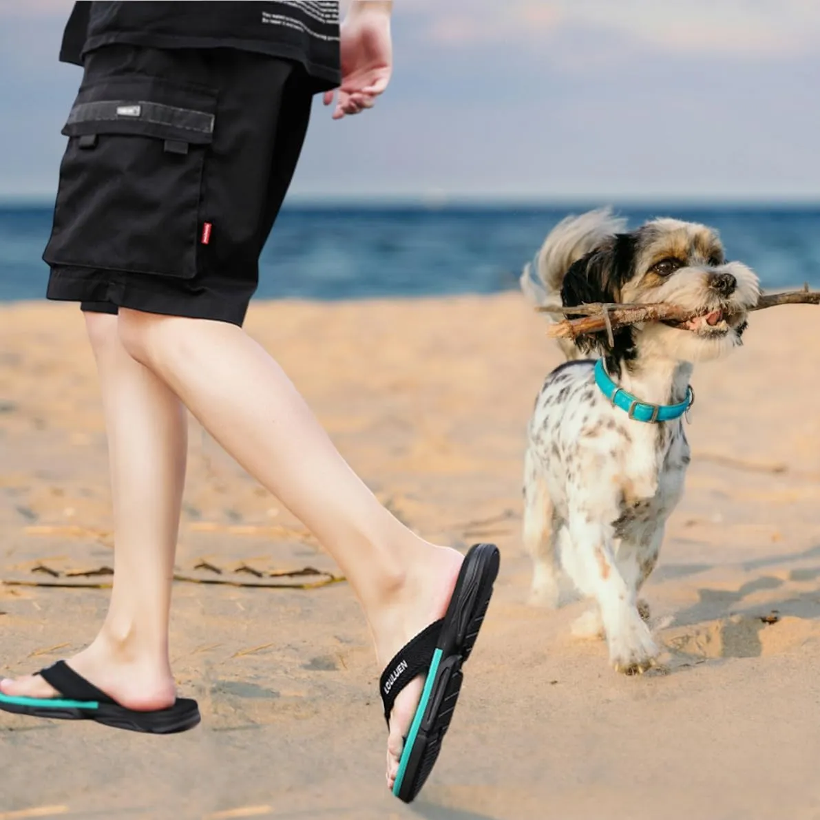 Men's Soft Comfy Flip Flop Slide Sandals - Non-Slip and Stylish Summer Beach Footwear