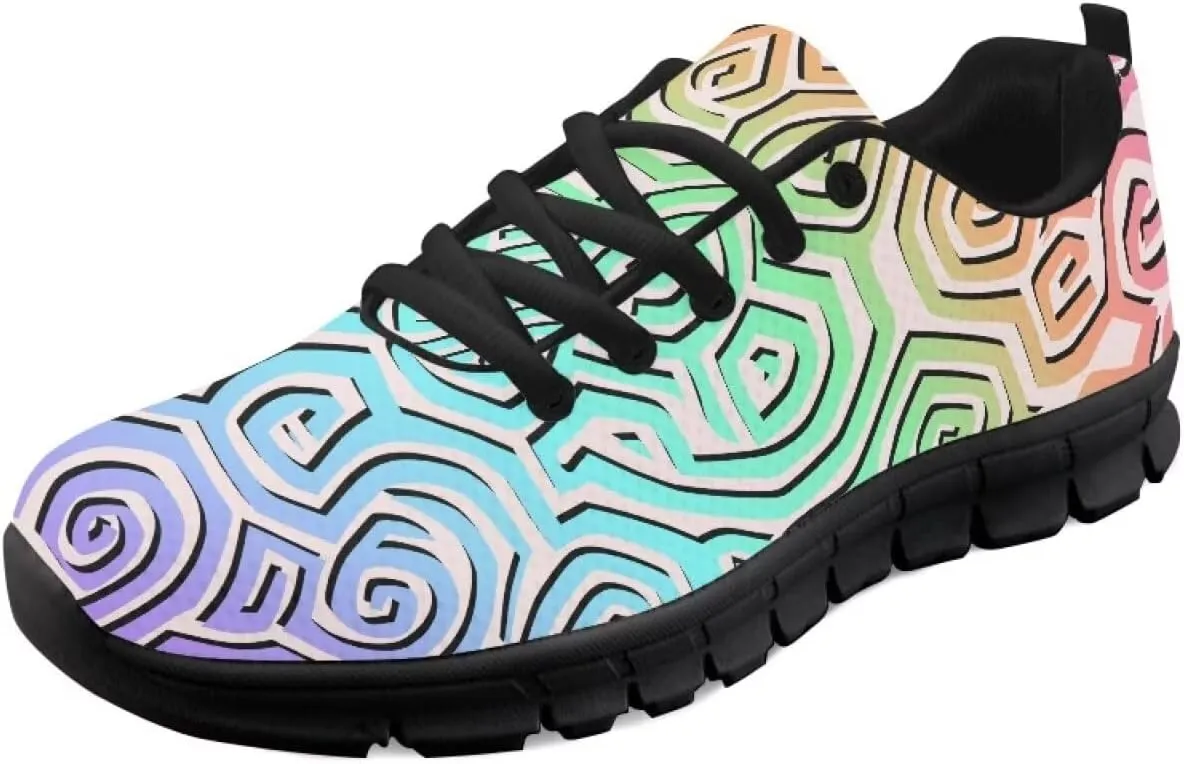 Men's Supportive Running Shoes Lace-Up Non Slip Tennis Sneakers Breathable Comfort Outdoor Shoes for Athletic US 5-14 Black Sole