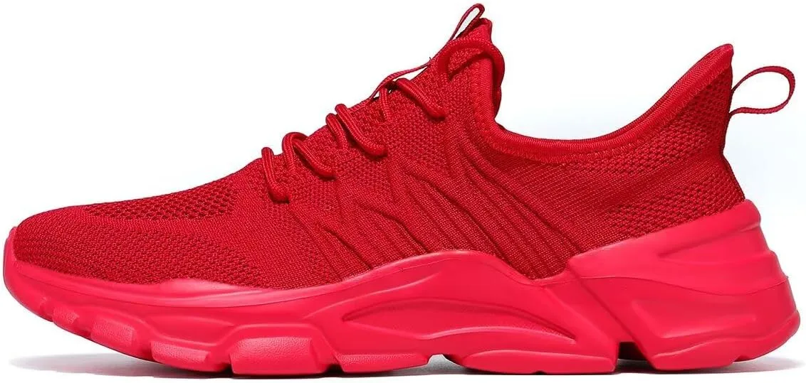 Mens Walking Shoes Running Tennis Sneakers Mesh Lightweight Breathable Trainers Casual Comfortable Soft Sole Work Gym
