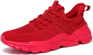 Mens Walking Shoes Running Tennis Sneakers Mesh Lightweight Breathable Trainers Casual Comfortable Soft Sole Work Gym