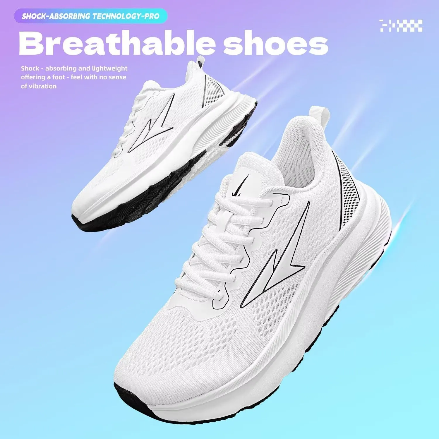 Mens Wide Walking Shoes Soft Sole Non Slip Running Comfortable Tennis Breathable Athletic Gym Workout Sport Sneakers