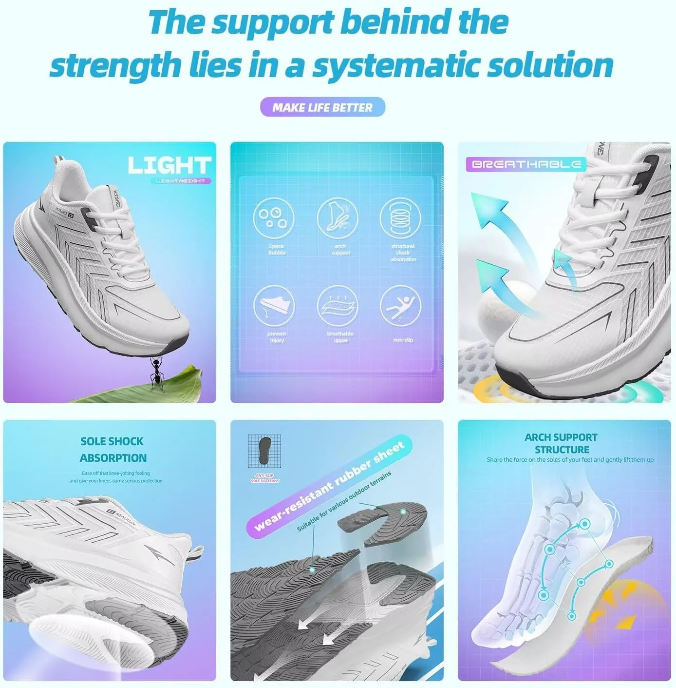 Mens Wide Walking Shoes Soft Sole Non Slip Running Comfortable Tennis Breathable Athletic Gym Workout Sport Sneakers