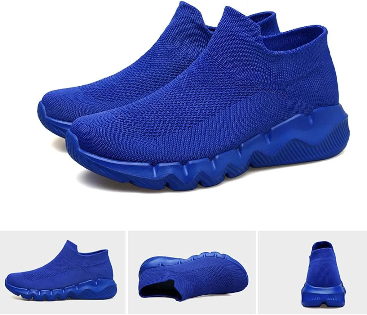Men's Women's Knitted Mesh Fashion Breathable Ankle-High Road Running Shoes Soft Sneakers Shoes Trainers Shoes