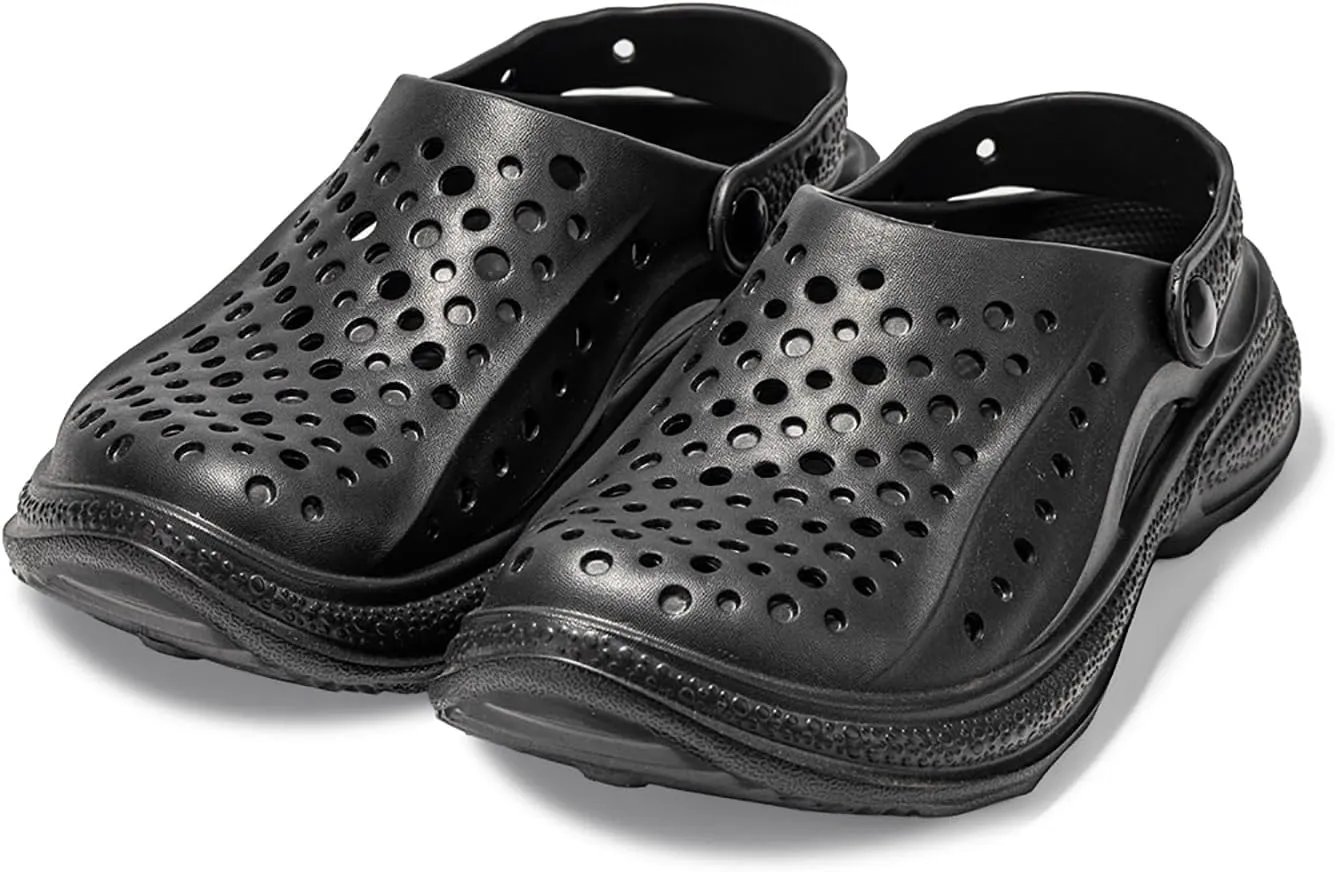 Mnplciea Mens Arch Support Clogs Lightweight Garden Shoes Comfort Slip On Sandals