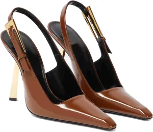 MRKEWUNEY Fashion Slingback Pumps Shoes for Women Pointed Toe Stiletto Heels Slip On Backless Dress High Heels